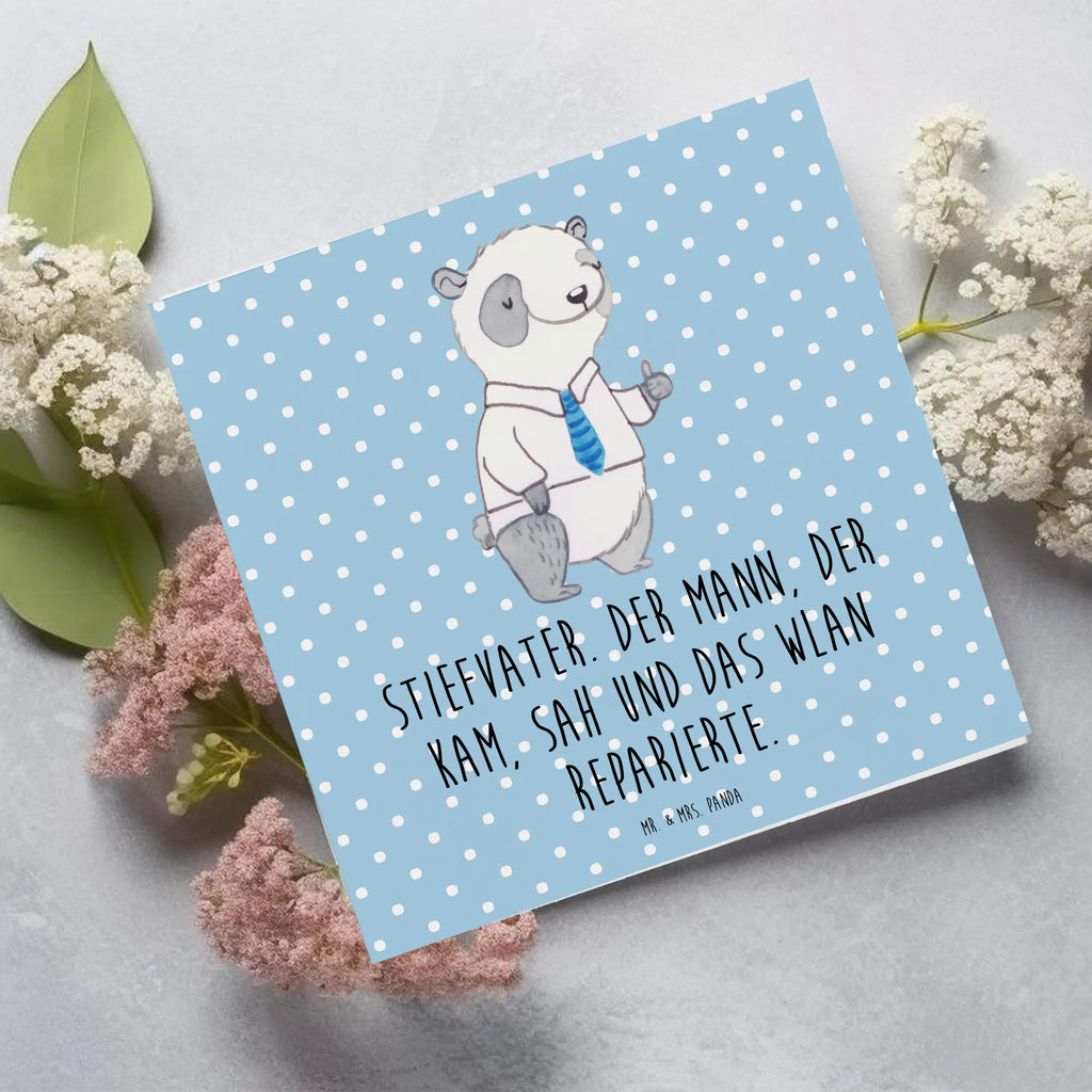 Deluxe Karte Stiefvater Held Einladungskarte, Hochwertige Grußkarte, Grußkarte, Karte, Glückwunschkarte, Hochwertige Klappkarte, Klappkarte, Geburtstagskarte, Hochzeitskarte, Familie, Vatertag, Muttertag, Bruder, Schwester, Mama, Papa, Oma, Opa