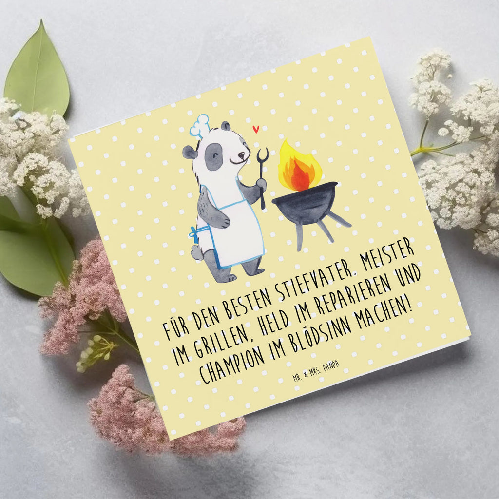 Deluxe Karte Bester Stiefvater Karte, Geburtstagskarte, Einladungskarte, Hochzeitskarte, Glückwunschkarte, Klappkarte, Hochwertige Grußkarte, Grußkarte, Hochwertige Klappkarte, Familie, Vatertag, Muttertag, Bruder, Schwester, Mama, Papa, Oma, Opa