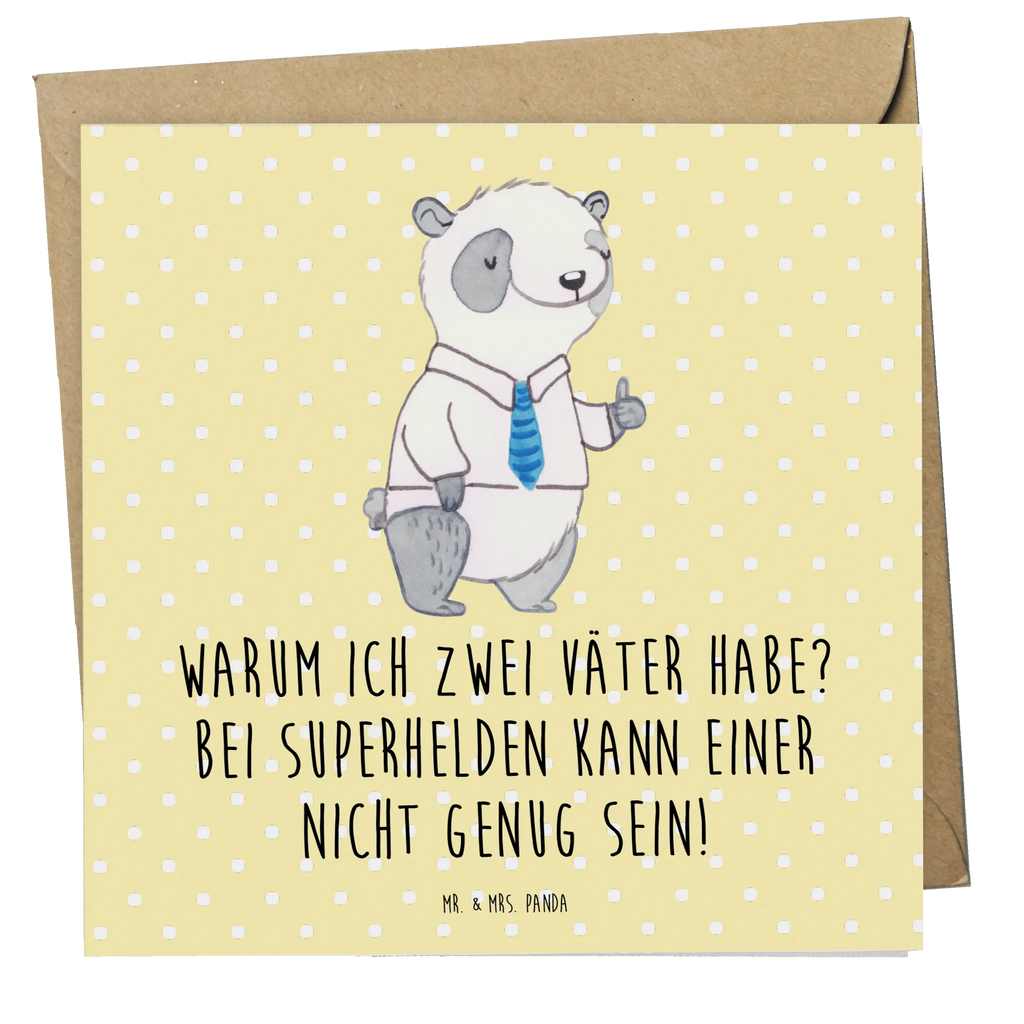 Deluxe Card Warum ich zwei Väter habe? Bei Superhelden kann einer nicht genug sein! Einladungskarte, Geburtstagskarte, Hochwertige Grußkarte, Karte, Glückwunschkarte, Hochwertige Klappkarte, Klappkarte, Grußkarte, Hochzeitskarte, Familie, Vatertag, Muttertag, Bruder, Schwester, Mama, Papa, Oma, Opa