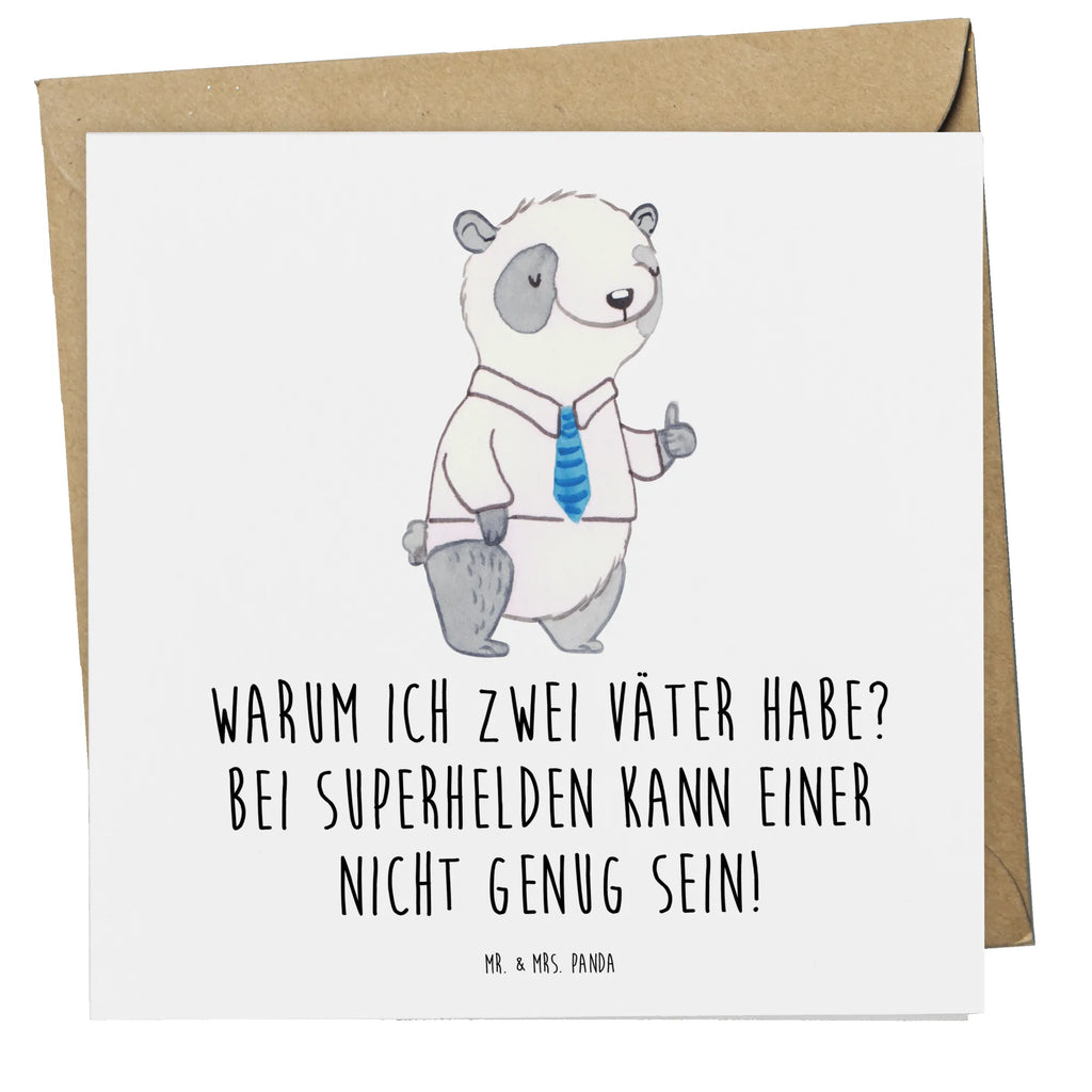 Deluxe Card Warum ich zwei Väter habe? Bei Superhelden kann einer nicht genug sein! Einladungskarte, Geburtstagskarte, Hochwertige Grußkarte, Karte, Glückwunschkarte, Hochwertige Klappkarte, Klappkarte, Grußkarte, Hochzeitskarte, Familie, Vatertag, Muttertag, Bruder, Schwester, Mama, Papa, Oma, Opa