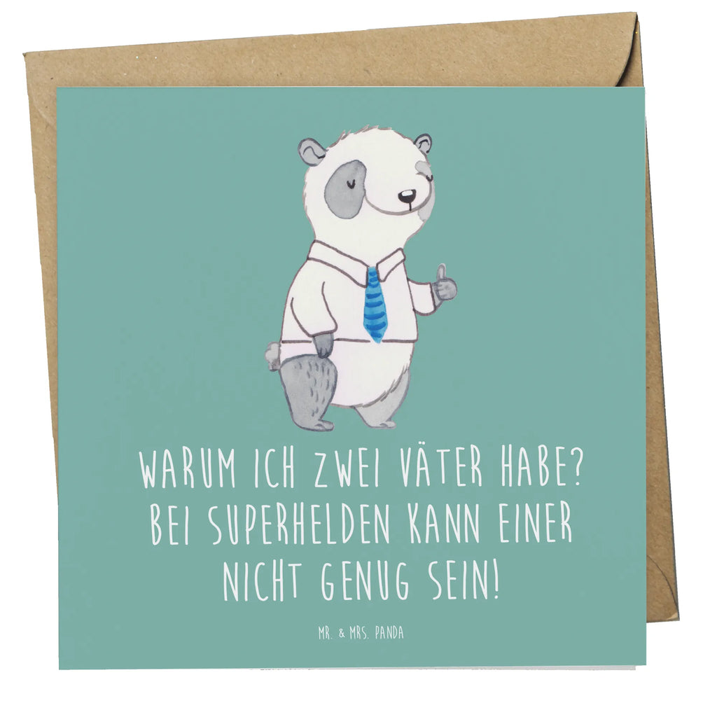 Deluxe Card Warum ich zwei Väter habe? Bei Superhelden kann einer nicht genug sein! Einladungskarte, Geburtstagskarte, Hochwertige Grußkarte, Karte, Glückwunschkarte, Hochwertige Klappkarte, Klappkarte, Grußkarte, Hochzeitskarte, Familie, Vatertag, Muttertag, Bruder, Schwester, Mama, Papa, Oma, Opa