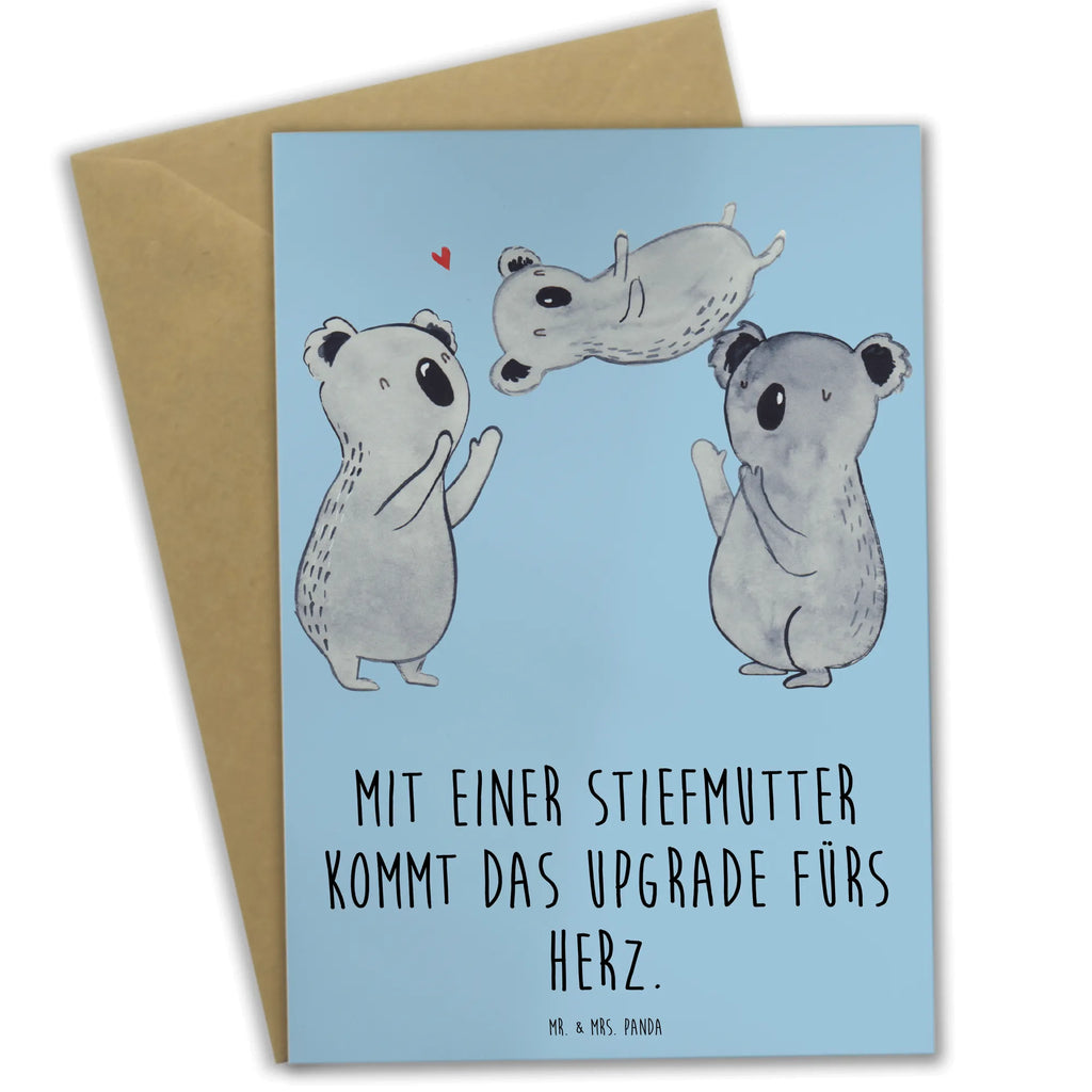 Greetings card Mit einer Stiefmutter kommt das Upgrade fürs Herz. Einladungskarte, Geburtstagskarte, Karte, Hochzeitskarte, Ansichtskarten, Glückwunschkarte, Grußkarte, Klappkarte, Familie, Vatertag, Muttertag, Bruder, Schwester, Mama, Papa, Oma, Opa