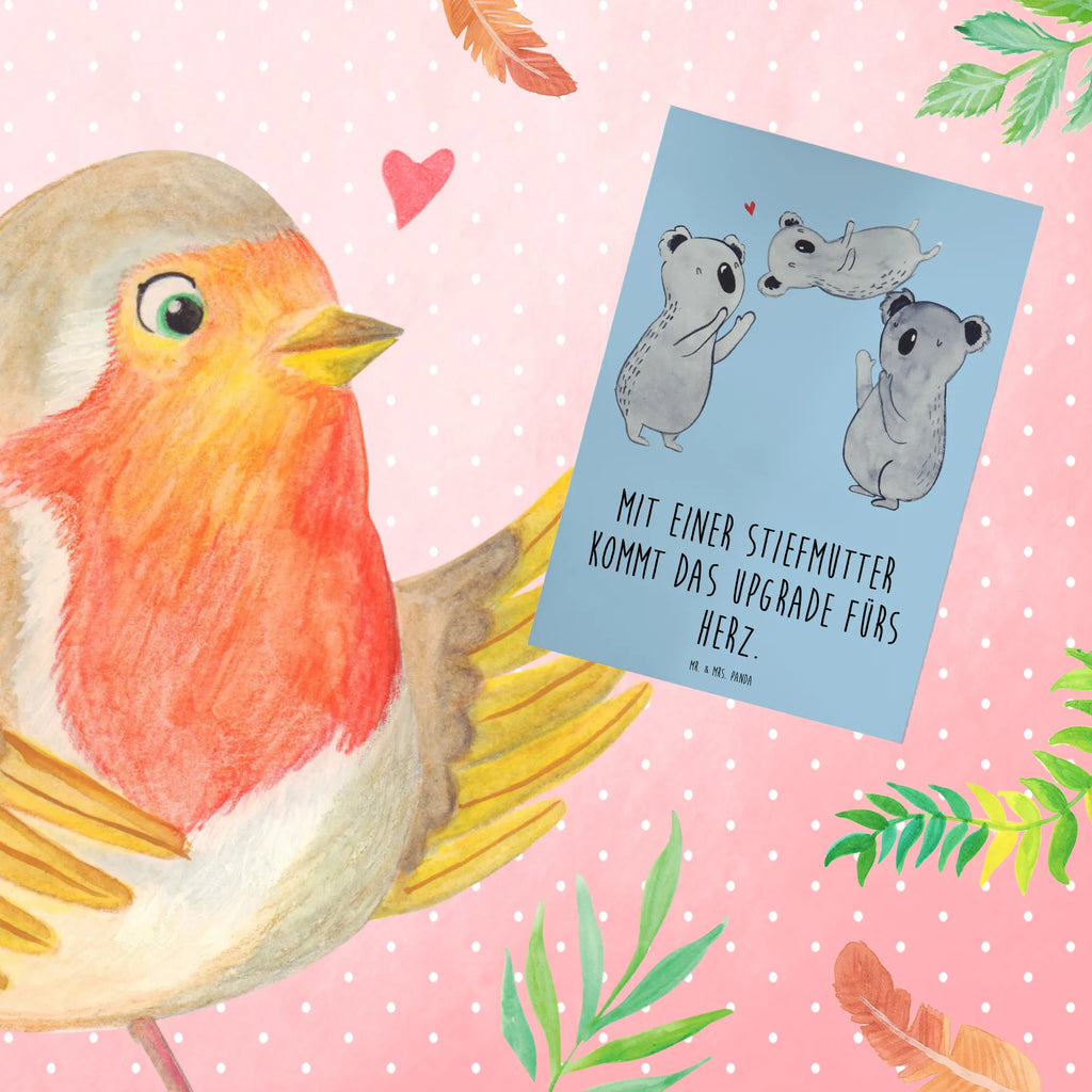 Greetings card Mit einer Stiefmutter kommt das Upgrade fürs Herz. Einladungskarte, Geburtstagskarte, Karte, Hochzeitskarte, Ansichtskarten, Glückwunschkarte, Grußkarte, Klappkarte, Familie, Vatertag, Muttertag, Bruder, Schwester, Mama, Papa, Oma, Opa