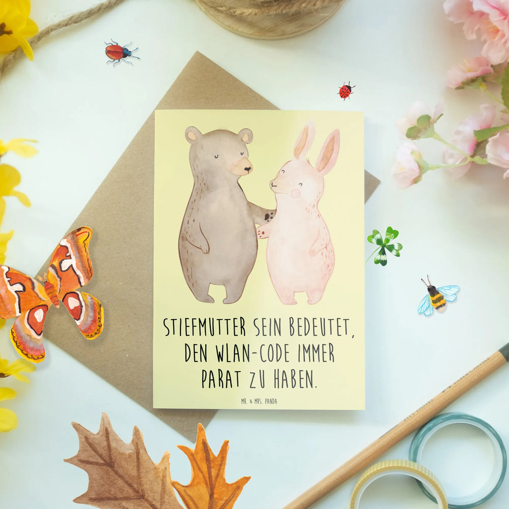 Greetings card Stiefmutter sein bedeutet, den WLAN-Code immer parat zu haben. Glückwunschkarte, Karte, Einladungskarte, Geburtstagskarte, Klappkarte, Grußkarte, Ansichtskarten, Hochzeitskarte, Familie, Vatertag, Muttertag, Bruder, Schwester, Mama, Papa, Oma, Opa