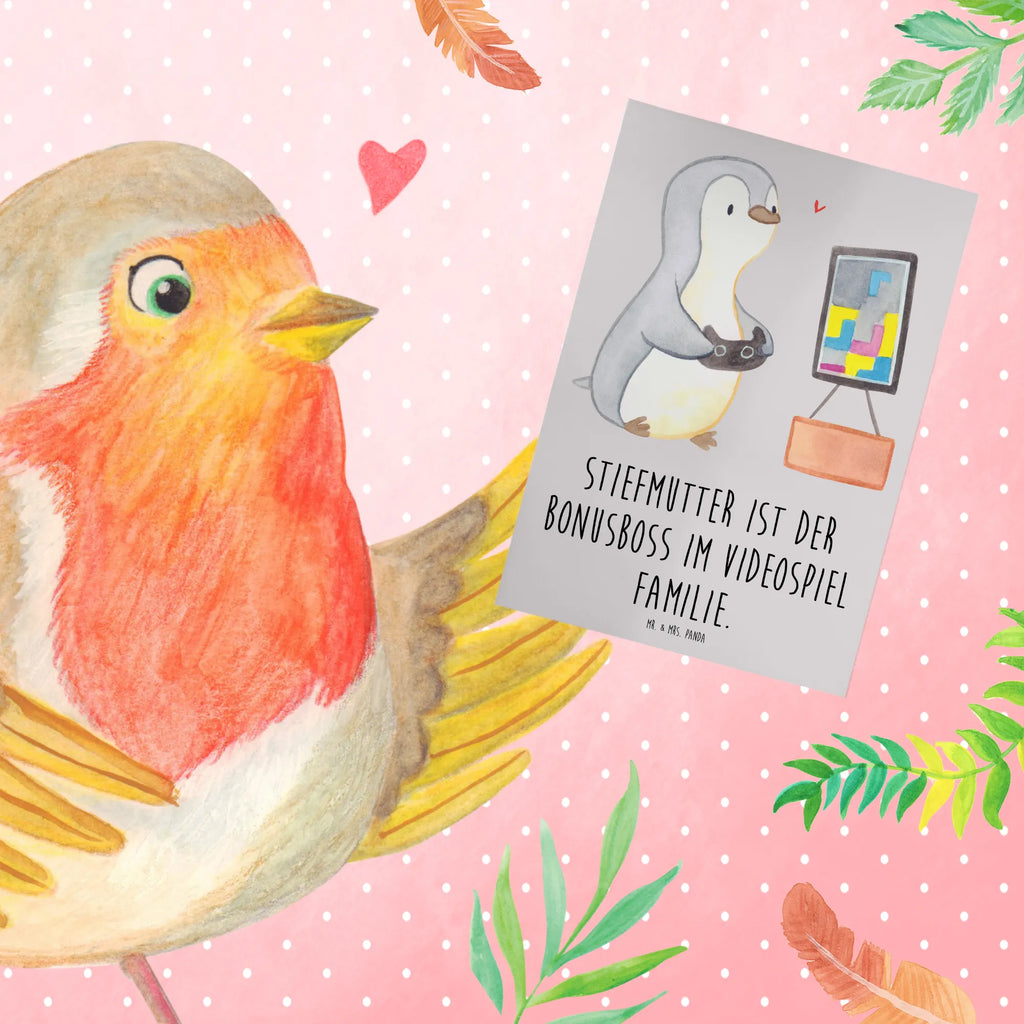 Grußkarte Stiefmutter Bonusboss Karte, Ansichtskarten, Glückwunschkarte, Geburtstagskarte, Hochzeitskarte, Einladungskarte, Klappkarte, Grußkarte, Familie, Vatertag, Muttertag, Bruder, Schwester, Mama, Papa, Oma, Opa