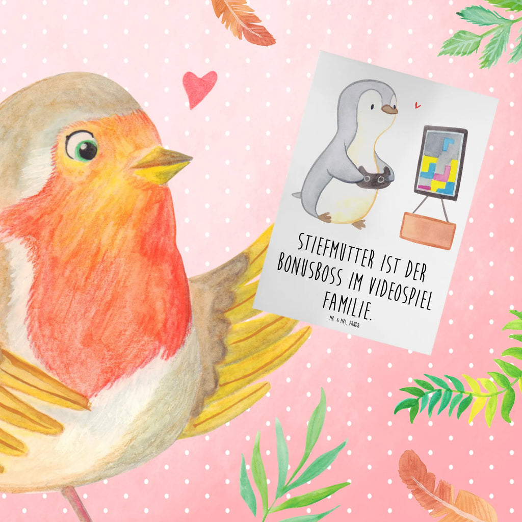 Grußkarte Stiefmutter Bonusboss Karte, Ansichtskarten, Glückwunschkarte, Geburtstagskarte, Hochzeitskarte, Einladungskarte, Klappkarte, Grußkarte, Familie, Vatertag, Muttertag, Bruder, Schwester, Mama, Papa, Oma, Opa
