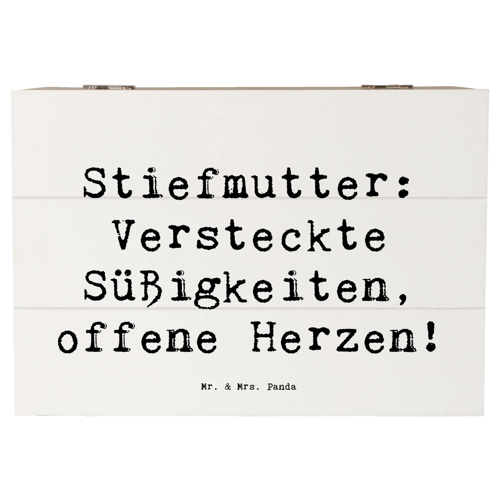 Wooden chest Saying Stiefmutter: Versteckte Süßigkeiten, offene Herzen! Kiste, Erinnerungsbox, Aufbewahrungsbox, Truhe, Schatzkiste, Erinnerungskiste, Dekokiste, Geschenkdose, XXL, Schatulle, Geschenkbox, Holzkiste, Familie, Vatertag, Muttertag, Bruder, Schwester, Mama, Papa, Oma, Opa