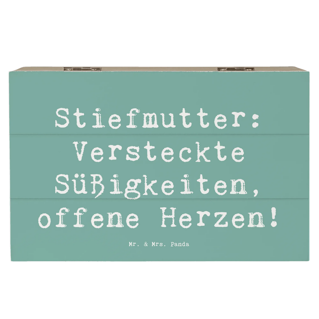 Wooden chest Saying Stiefmutter: Versteckte Süßigkeiten, offene Herzen! Kiste, Erinnerungsbox, Aufbewahrungsbox, Truhe, Schatzkiste, Erinnerungskiste, Dekokiste, Geschenkdose, XXL, Schatulle, Geschenkbox, Holzkiste, Familie, Vatertag, Muttertag, Bruder, Schwester, Mama, Papa, Oma, Opa