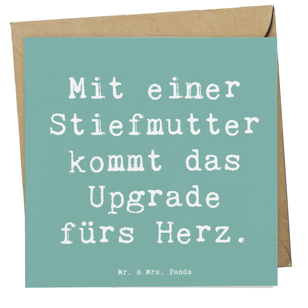 Deluxe Card Saying Mit einer Stiefmutter kommt das Upgrade fürs Herz. Hochzeitskarte, Hochwertige Grußkarte, Glückwunschkarte, Geburtstagskarte, Einladungskarte, Karte, Hochwertige Klappkarte, Grußkarte, Klappkarte, Familie, Vatertag, Muttertag, Bruder, Schwester, Mama, Papa, Oma, Opa