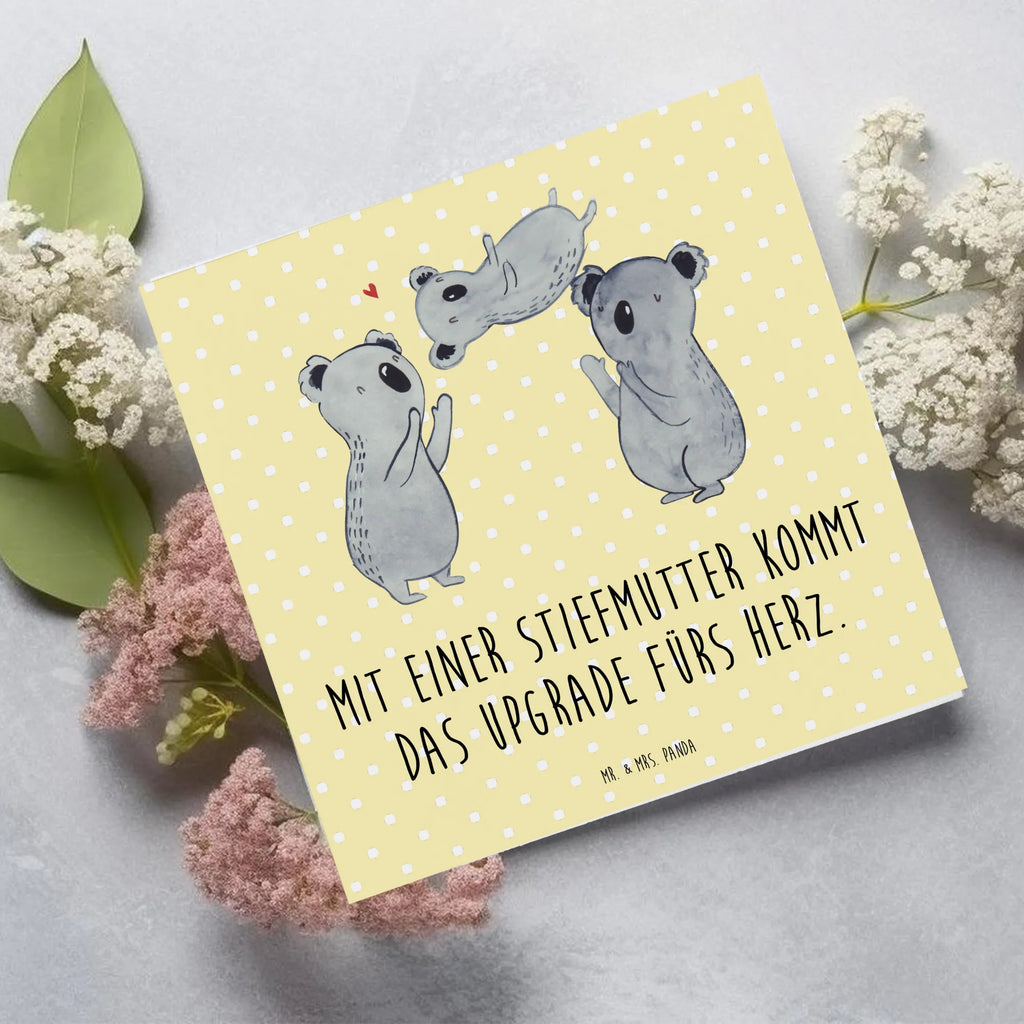 Deluxe Karte Herz Stiefmutter Klappkarte, Karte, Einladungskarte, Grußkarte, Geburtstagskarte, Hochwertige Klappkarte, Hochwertige Grußkarte, Glückwunschkarte, Hochzeitskarte, Familie, Vatertag, Muttertag, Bruder, Schwester, Mama, Papa, Oma, Opa