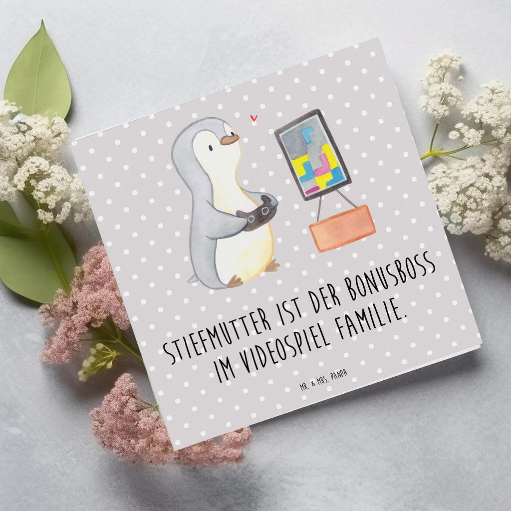 Deluxe Karte Stiefmutter Bonusboss Hochwertige Grußkarte, Karte, Hochzeitskarte, Glückwunschkarte, Grußkarte, Hochwertige Klappkarte, Klappkarte, Geburtstagskarte, Einladungskarte, Familie, Vatertag, Muttertag, Bruder, Schwester, Mama, Papa, Oma, Opa