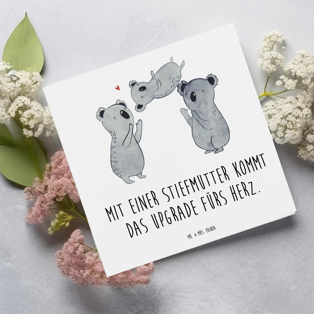 Deluxe Karte Herz Stiefmutter Klappkarte, Karte, Einladungskarte, Grußkarte, Geburtstagskarte, Hochwertige Klappkarte, Hochwertige Grußkarte, Glückwunschkarte, Hochzeitskarte, Familie, Vatertag, Muttertag, Bruder, Schwester, Mama, Papa, Oma, Opa