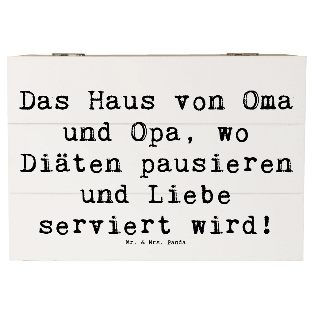 Wooden chest Saying Das Haus von Oma und Opa, wo Diäten pausieren und Liebe serviert wird! Kiste, Truhe, Erinnerungskiste, Schatulle, Dekokiste, Holzkiste, XXL, Geschenkbox, Geschenkdose, Aufbewahrungsbox, Erinnerungsbox, Schatzkiste, Familie, Vatertag, Muttertag, Bruder, Schwester, Mama, Papa, Oma, Opa