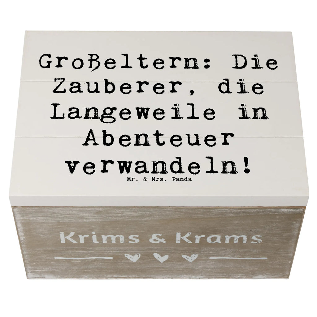 Holzkiste Spruch Großeltern Zauberer Erinnerungskiste, Kiste, Schatulle, Dekokiste, Geschenkbox, Holzkiste, Aufbewahrungsbox, XXL, Erinnerungsbox, Geschenkdose, Schatzkiste, Truhe, Familie, Vatertag, Muttertag, Bruder, Schwester, Mama, Papa, Oma, Opa
