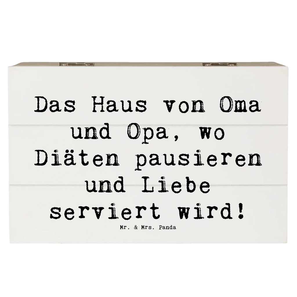 Wooden chest Saying Das Haus von Oma und Opa, wo Diäten pausieren und Liebe serviert wird! Kiste, Truhe, Erinnerungskiste, Schatulle, Dekokiste, Holzkiste, XXL, Geschenkbox, Geschenkdose, Aufbewahrungsbox, Erinnerungsbox, Schatzkiste, Familie, Vatertag, Muttertag, Bruder, Schwester, Mama, Papa, Oma, Opa
