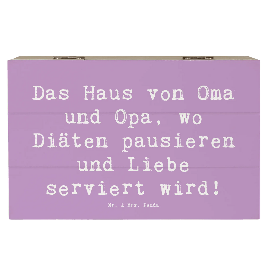 Wooden chest Saying Das Haus von Oma und Opa, wo Diäten pausieren und Liebe serviert wird! Kiste, Truhe, Erinnerungskiste, Schatulle, Dekokiste, Holzkiste, XXL, Geschenkbox, Geschenkdose, Aufbewahrungsbox, Erinnerungsbox, Schatzkiste, Familie, Vatertag, Muttertag, Bruder, Schwester, Mama, Papa, Oma, Opa