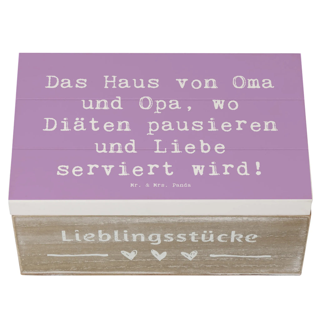 Wooden chest Saying Das Haus von Oma und Opa, wo Diäten pausieren und Liebe serviert wird! Kiste, Truhe, Erinnerungskiste, Schatulle, Dekokiste, Holzkiste, XXL, Geschenkbox, Geschenkdose, Aufbewahrungsbox, Erinnerungsbox, Schatzkiste, Familie, Vatertag, Muttertag, Bruder, Schwester, Mama, Papa, Oma, Opa