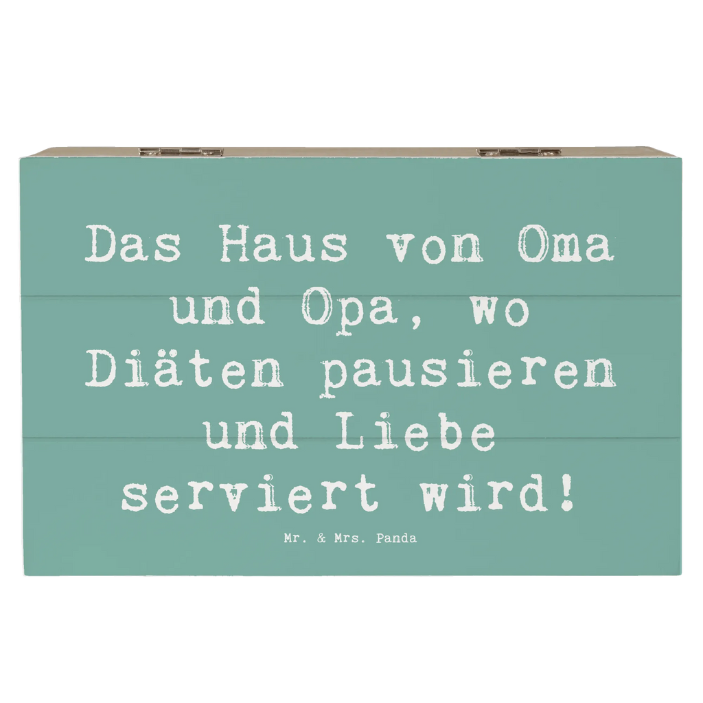 Wooden chest Saying Das Haus von Oma und Opa, wo Diäten pausieren und Liebe serviert wird! Kiste, Truhe, Erinnerungskiste, Schatulle, Dekokiste, Holzkiste, XXL, Geschenkbox, Geschenkdose, Aufbewahrungsbox, Erinnerungsbox, Schatzkiste, Familie, Vatertag, Muttertag, Bruder, Schwester, Mama, Papa, Oma, Opa