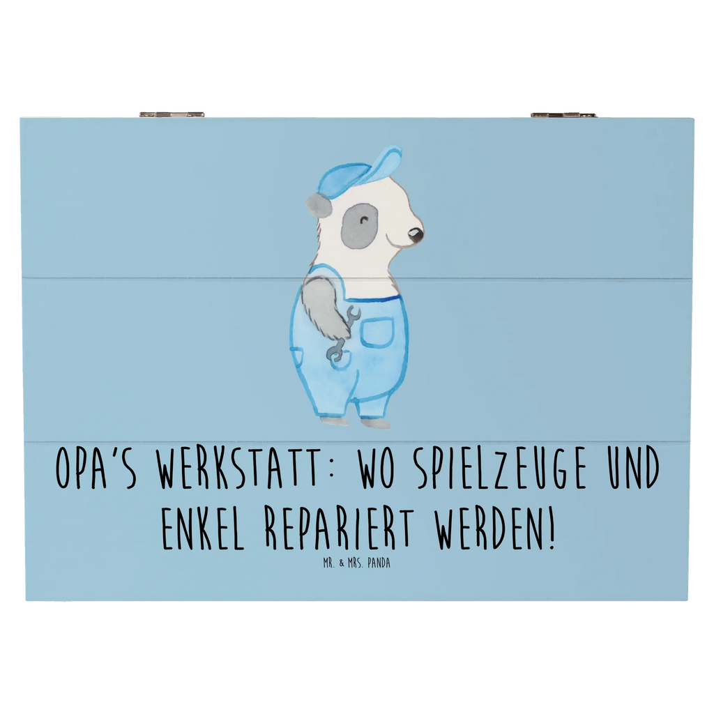 Holzkiste Großeltern Werkstatt XXL, Geschenkdose, Truhe, Erinnerungsbox, Schatzkiste, Holzkiste, Geschenkbox, Aufbewahrungsbox, Erinnerungskiste, Dekokiste, Schatulle, Kiste, Familie, Vatertag, Muttertag, Bruder, Schwester, Mama, Papa, Oma, Opa