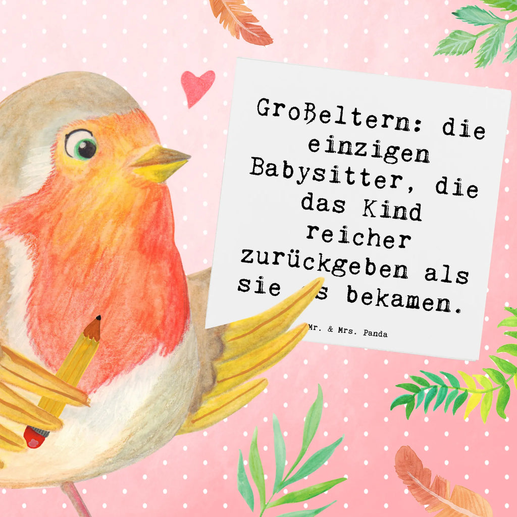 Deluxe Card Saying Großeltern: die einzigen Babysitter, die das Kind reicher zurückgeben als sie es bekamen. Hochwertige Klappkarte, Geburtstagskarte, Hochzeitskarte, Hochwertige Grußkarte, Klappkarte, Karte, Glückwunschkarte, Einladungskarte, Grußkarte, Familie, Vatertag, Muttertag, Bruder, Schwester, Mama, Papa, Oma, Opa