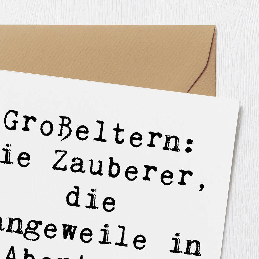Deluxe Karte Spruch Großeltern Zauberer Hochwertige Grußkarte, Grußkarte, Hochwertige Klappkarte, Einladungskarte, Klappkarte, Karte, Hochzeitskarte, Glückwunschkarte, Geburtstagskarte, Familie, Vatertag, Muttertag, Bruder, Schwester, Mama, Papa, Oma, Opa