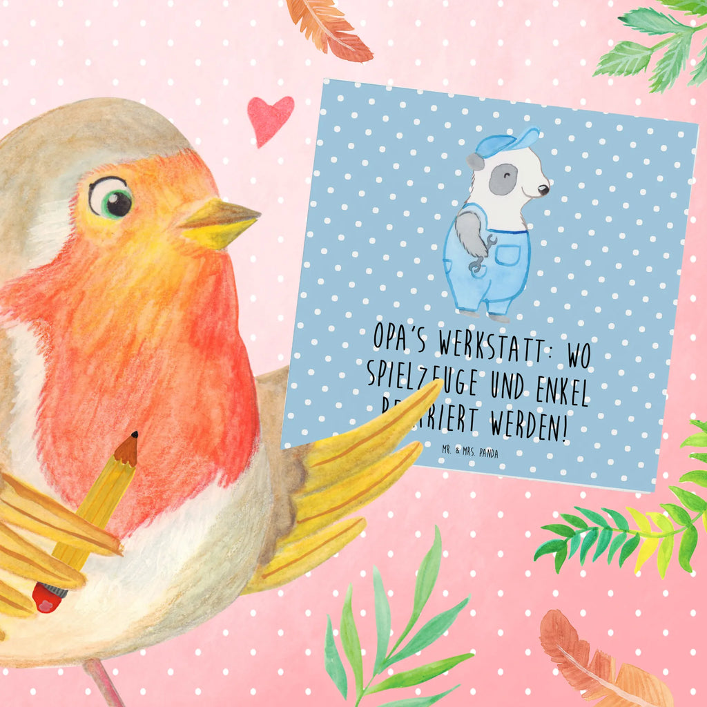 Deluxe Card Opa's Werkstatt: wo Spielzeuge und Enkel repariert werden! Hochzeitskarte, Grußkarte, Hochwertige Klappkarte, Hochwertige Grußkarte, Karte, Klappkarte, Geburtstagskarte, Glückwunschkarte, Einladungskarte, Familie, Vatertag, Muttertag, Bruder, Schwester, Mama, Papa, Oma, Opa