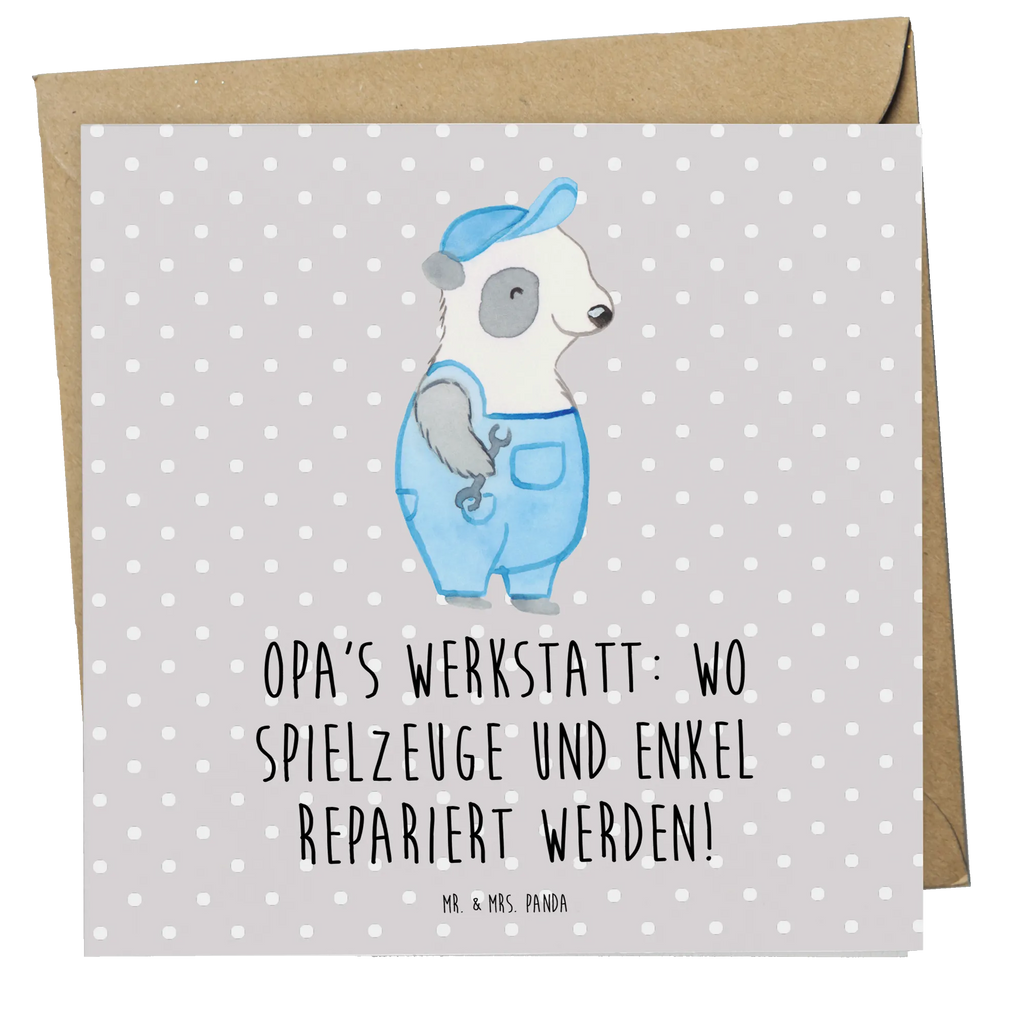 Deluxe Card Opa's Werkstatt: wo Spielzeuge und Enkel repariert werden! Hochzeitskarte, Grußkarte, Hochwertige Klappkarte, Hochwertige Grußkarte, Karte, Klappkarte, Geburtstagskarte, Glückwunschkarte, Einladungskarte, Familie, Vatertag, Muttertag, Bruder, Schwester, Mama, Papa, Oma, Opa