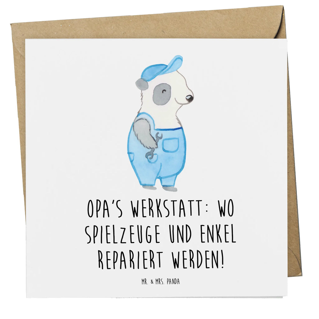Deluxe Card Opa's Werkstatt: wo Spielzeuge und Enkel repariert werden! Hochzeitskarte, Grußkarte, Hochwertige Klappkarte, Hochwertige Grußkarte, Karte, Klappkarte, Geburtstagskarte, Glückwunschkarte, Einladungskarte, Familie, Vatertag, Muttertag, Bruder, Schwester, Mama, Papa, Oma, Opa