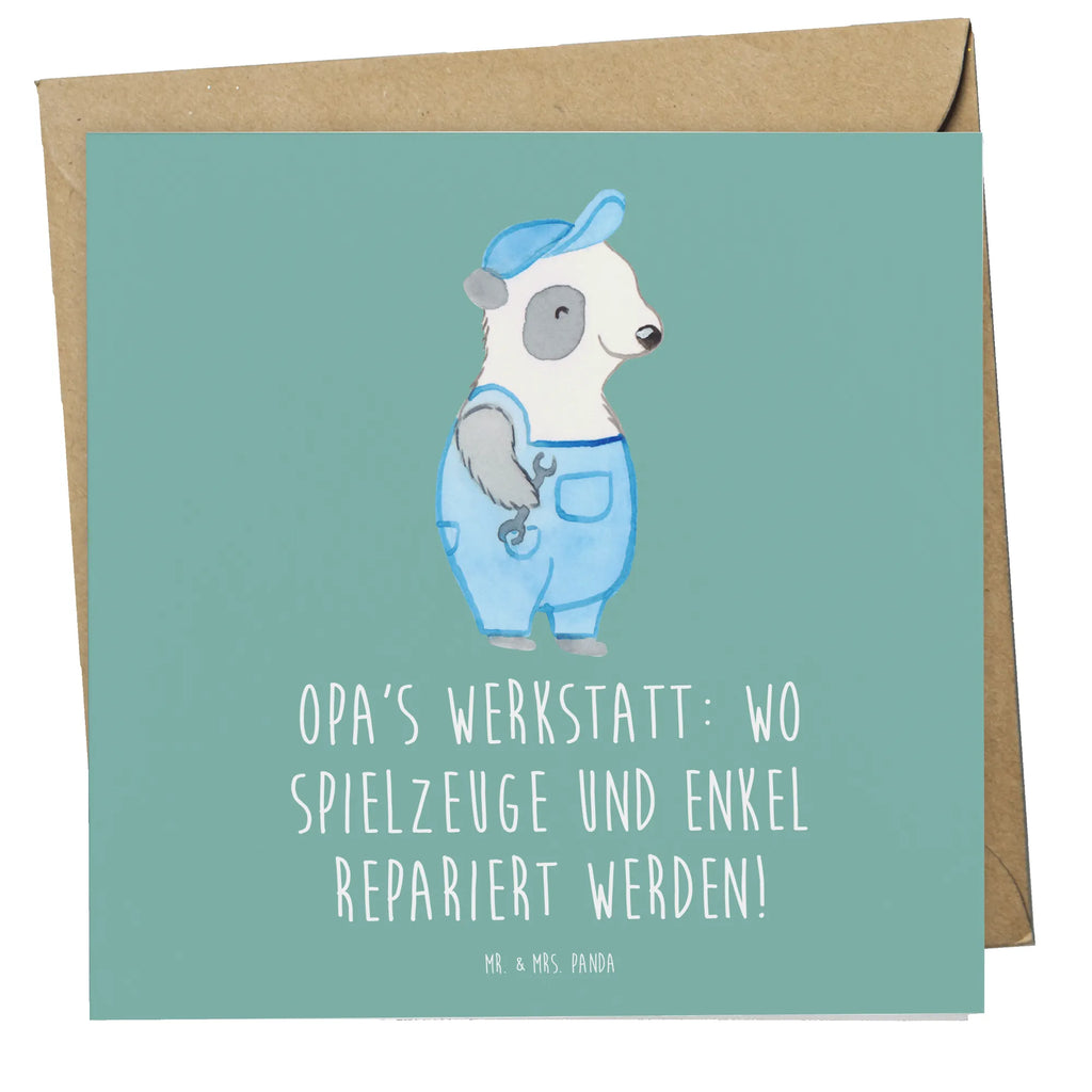 Deluxe Card Opa's Werkstatt: wo Spielzeuge und Enkel repariert werden! Hochzeitskarte, Grußkarte, Hochwertige Klappkarte, Hochwertige Grußkarte, Karte, Klappkarte, Geburtstagskarte, Glückwunschkarte, Einladungskarte, Familie, Vatertag, Muttertag, Bruder, Schwester, Mama, Papa, Oma, Opa