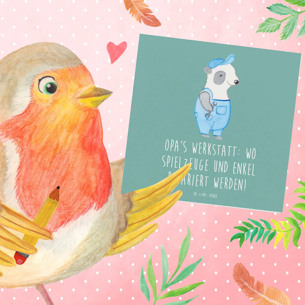 Deluxe Card Opa's Werkstatt: wo Spielzeuge und Enkel repariert werden! Hochzeitskarte, Grußkarte, Hochwertige Klappkarte, Hochwertige Grußkarte, Karte, Klappkarte, Geburtstagskarte, Glückwunschkarte, Einladungskarte, Familie, Vatertag, Muttertag, Bruder, Schwester, Mama, Papa, Oma, Opa