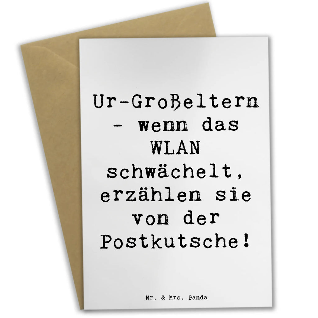 Greetings card Saying Ur-Großeltern - wenn das WLAN schwächelt, erzählen sie von der Postkutsche! Geburtstagskarte, Hochzeitskarte, Karte, Grußkarte, Klappkarte, Einladungskarte, Ansichtskarten, Glückwunschkarte, Familie, Vatertag, Muttertag, Bruder, Schwester, Mama, Papa, Oma, Opa