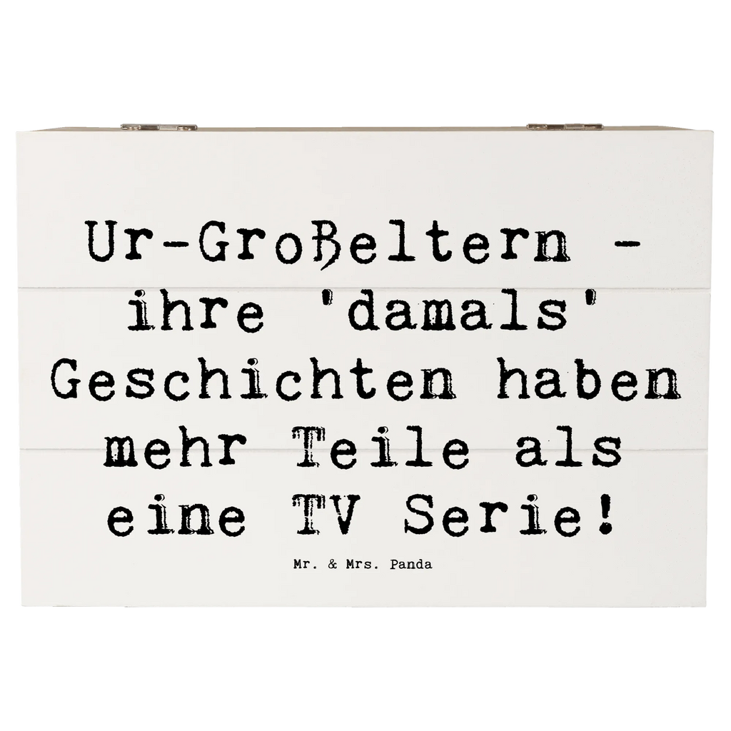 Wooden chest Saying Ur-Großeltern - ihre 'damals' Geschichten haben mehr Teile als eine TV Serie! Erinnerungskiste, Geschenkbox, Truhe, Dekokiste, Aufbewahrungsbox, Erinnerungsbox, XXL, Schatulle, Holzkiste, Geschenkdose, Schatzkiste, Kiste, Familie, Vatertag, Muttertag, Bruder, Schwester, Mama, Papa, Oma, Opa