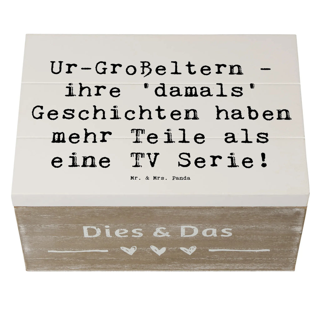 Wooden chest Saying Ur-Großeltern - ihre 'damals' Geschichten haben mehr Teile als eine TV Serie! Erinnerungskiste, Geschenkbox, Truhe, Dekokiste, Aufbewahrungsbox, Erinnerungsbox, XXL, Schatulle, Holzkiste, Geschenkdose, Schatzkiste, Kiste, Familie, Vatertag, Muttertag, Bruder, Schwester, Mama, Papa, Oma, Opa