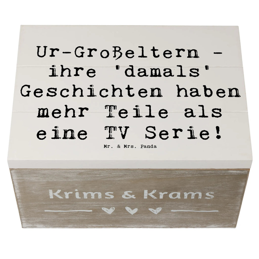 Wooden chest Saying Ur-Großeltern - ihre 'damals' Geschichten haben mehr Teile als eine TV Serie! Erinnerungskiste, Geschenkbox, Truhe, Dekokiste, Aufbewahrungsbox, Erinnerungsbox, XXL, Schatulle, Holzkiste, Geschenkdose, Schatzkiste, Kiste, Familie, Vatertag, Muttertag, Bruder, Schwester, Mama, Papa, Oma, Opa