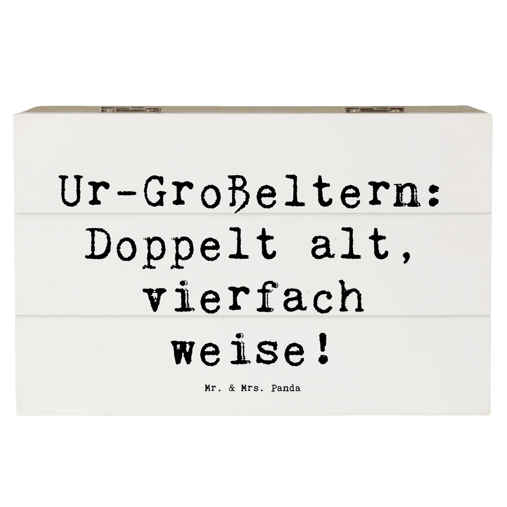 Wooden chest Saying Ur-Großeltern: Doppelt alt, vierfach weise! Dekokiste, Schatzkiste, Aufbewahrungsbox, Truhe, Kiste, XXL, Geschenkdose, Schatulle, Erinnerungsbox, Geschenkbox, Erinnerungskiste, Holzkiste, Familie, Vatertag, Muttertag, Bruder, Schwester, Mama, Papa, Oma, Opa