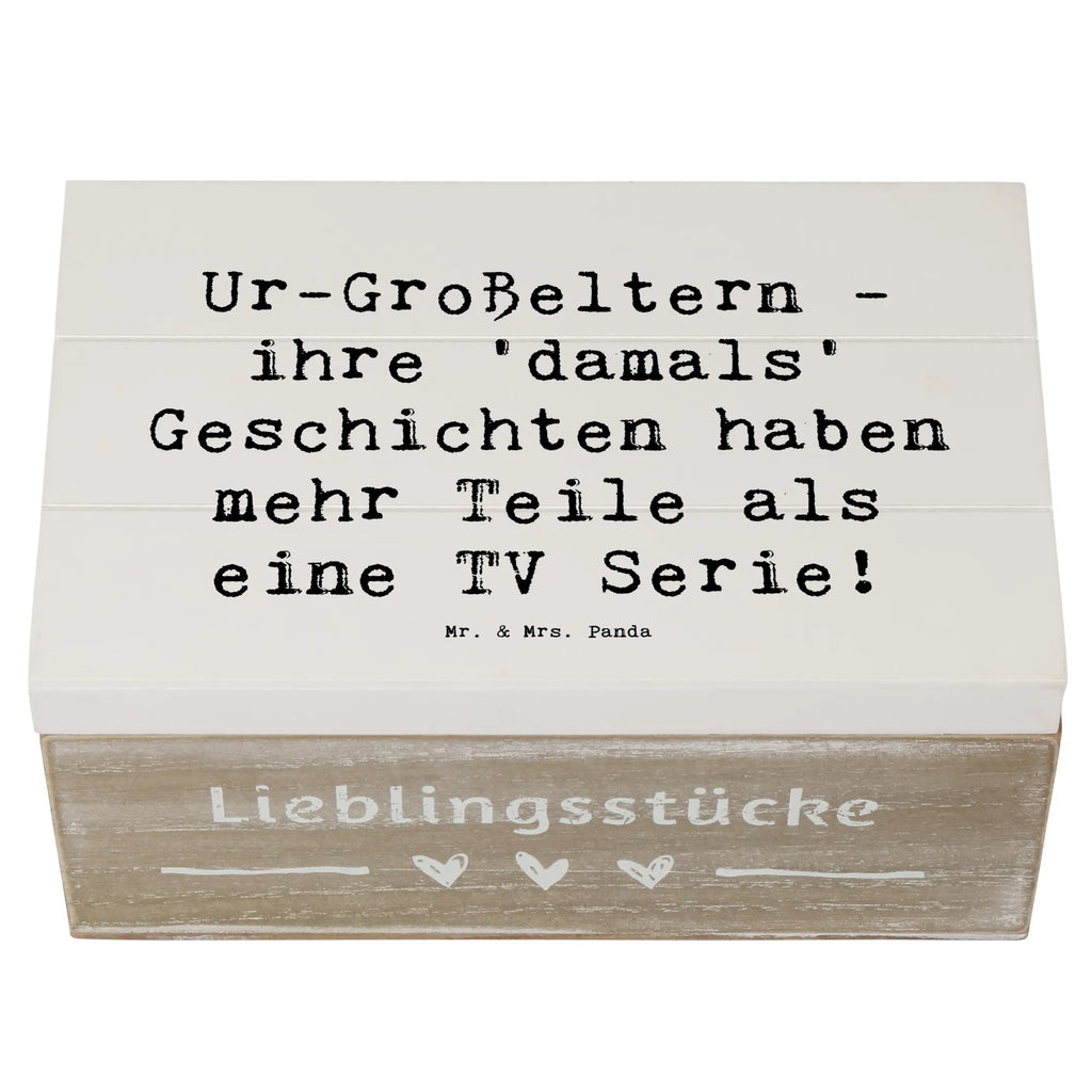 Wooden chest Saying Ur-Großeltern - ihre 'damals' Geschichten haben mehr Teile als eine TV Serie! Erinnerungskiste, Geschenkbox, Truhe, Dekokiste, Aufbewahrungsbox, Erinnerungsbox, XXL, Schatulle, Holzkiste, Geschenkdose, Schatzkiste, Kiste, Familie, Vatertag, Muttertag, Bruder, Schwester, Mama, Papa, Oma, Opa