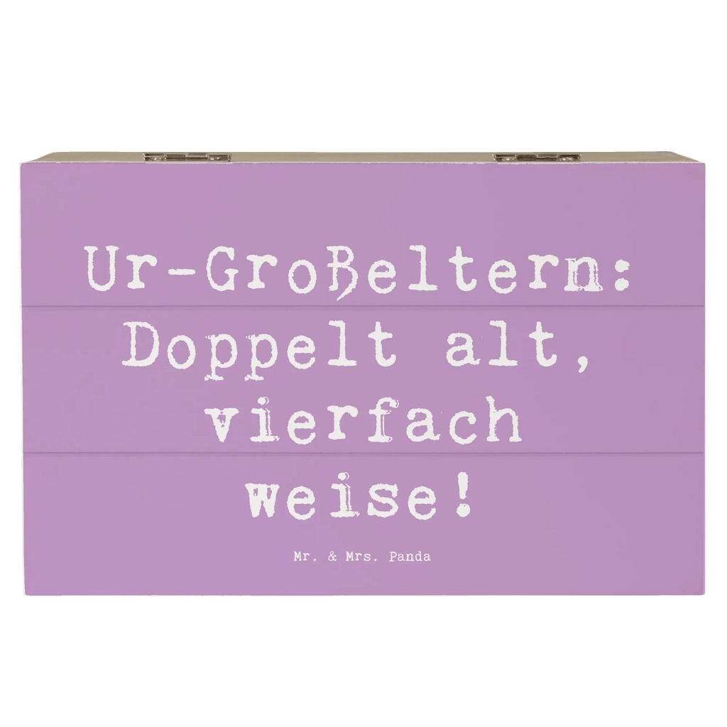 Wooden chest Saying Ur-Großeltern: Doppelt alt, vierfach weise! Dekokiste, Schatzkiste, Aufbewahrungsbox, Truhe, Kiste, XXL, Geschenkdose, Schatulle, Erinnerungsbox, Geschenkbox, Erinnerungskiste, Holzkiste, Familie, Vatertag, Muttertag, Bruder, Schwester, Mama, Papa, Oma, Opa