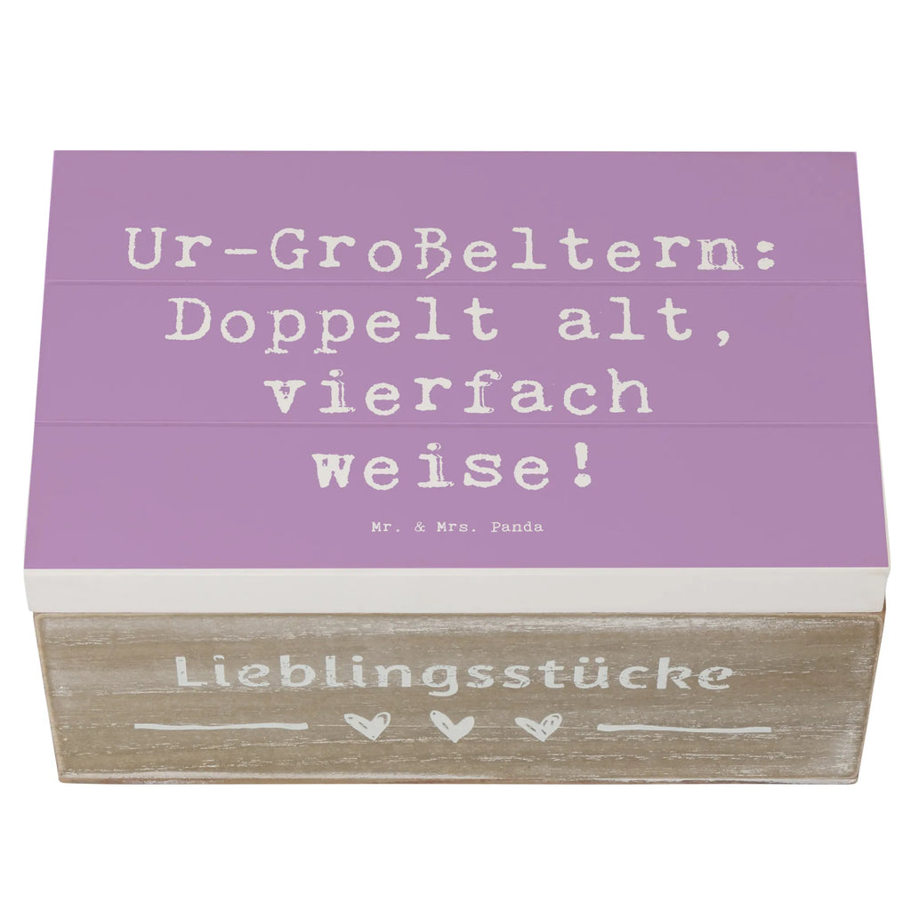 Wooden chest Saying Ur-Großeltern: Doppelt alt, vierfach weise! Dekokiste, Schatzkiste, Aufbewahrungsbox, Truhe, Kiste, XXL, Geschenkdose, Schatulle, Erinnerungsbox, Geschenkbox, Erinnerungskiste, Holzkiste, Familie, Vatertag, Muttertag, Bruder, Schwester, Mama, Papa, Oma, Opa