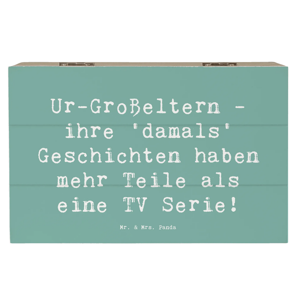 Wooden chest Saying Ur-Großeltern - ihre 'damals' Geschichten haben mehr Teile als eine TV Serie! Erinnerungskiste, Geschenkbox, Truhe, Dekokiste, Aufbewahrungsbox, Erinnerungsbox, XXL, Schatulle, Holzkiste, Geschenkdose, Schatzkiste, Kiste, Familie, Vatertag, Muttertag, Bruder, Schwester, Mama, Papa, Oma, Opa