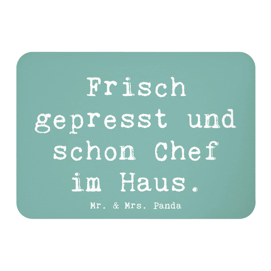 Magnet Saying Frisch gepresst und schon Chef im Haus. Kühlschrankmagnet, Pinnwandmagnet, Souvenir Magnet, Motivmagnete, Dekomagnet, Whiteboard Magnet, Notiz Magnet, Kühlschrank Dekoration, Familie, Vatertag, Muttertag, Bruder, Schwester, Mama, Papa, Oma, Opa