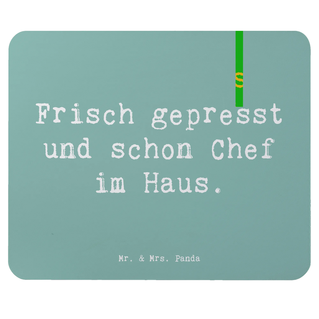 Mouse mat Saying Frisch gepresst und schon Chef im Haus. Mousepad, Computer zubehör, Büroausstattung, PC Zubehör, Arbeitszimmer, Mauspad, Einzigartiges Mauspad, Designer Mauspad, Mausunterlage, Mauspad Büro, Familie, Vatertag, Muttertag, Bruder, Schwester, Mama, Papa, Oma, Opa