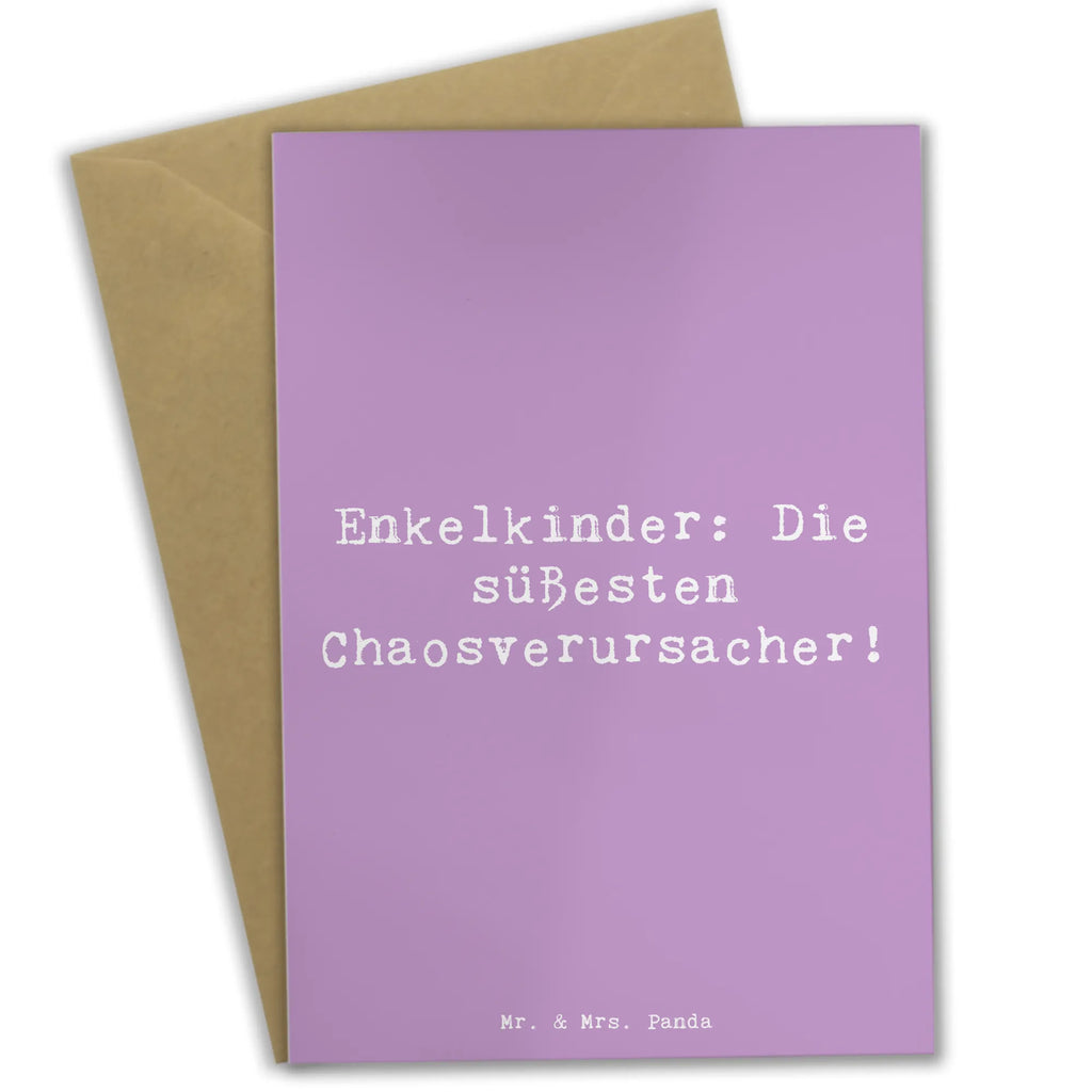Greetings card Saying Enkelkinder: Die süßesten Chaosverursacher! Grußkarte, Klappkarte, Einladungskarte, Glückwunschkarte, Hochzeitskarte, Geburtstagskarte, Karte, Ansichtskarten, Familie, Vatertag, Muttertag, Bruder, Schwester, Mama, Papa, Oma, Opa