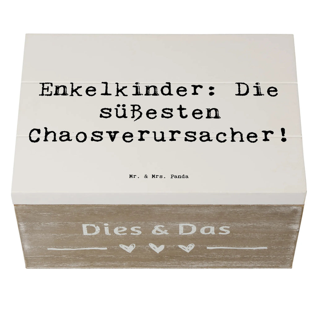 Wooden chest Saying Enkelkinder: Die süßesten Chaosverursacher! Schatulle, Schatzkiste, Holzkiste, Kiste, Geschenkdose, Dekokiste, Aufbewahrungsbox, Erinnerungskiste, Geschenkbox, XXL, Truhe, Erinnerungsbox, Familie, Vatertag, Muttertag, Bruder, Schwester, Mama, Papa, Oma, Opa