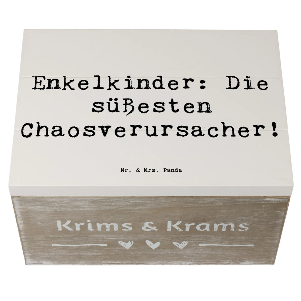 Wooden chest Saying Enkelkinder: Die süßesten Chaosverursacher! Schatulle, Schatzkiste, Holzkiste, Kiste, Geschenkdose, Dekokiste, Aufbewahrungsbox, Erinnerungskiste, Geschenkbox, XXL, Truhe, Erinnerungsbox, Familie, Vatertag, Muttertag, Bruder, Schwester, Mama, Papa, Oma, Opa