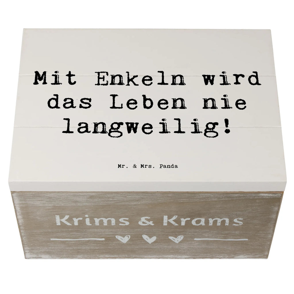 Holzkiste Spruch Enkelkinder Abenteuer Erinnerungskiste, Dekokiste, Schatulle, Aufbewahrungsbox, Geschenkdose, XXL, Truhe, Geschenkbox, Holzkiste, Erinnerungsbox, Schatzkiste, Kiste, Familie, Vatertag, Muttertag, Bruder, Schwester, Mama, Papa, Oma, Opa