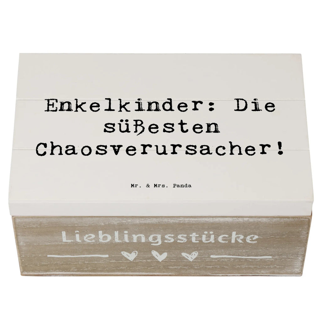 Wooden chest Saying Enkelkinder: Die süßesten Chaosverursacher! Schatulle, Schatzkiste, Holzkiste, Kiste, Geschenkdose, Dekokiste, Aufbewahrungsbox, Erinnerungskiste, Geschenkbox, XXL, Truhe, Erinnerungsbox, Familie, Vatertag, Muttertag, Bruder, Schwester, Mama, Papa, Oma, Opa