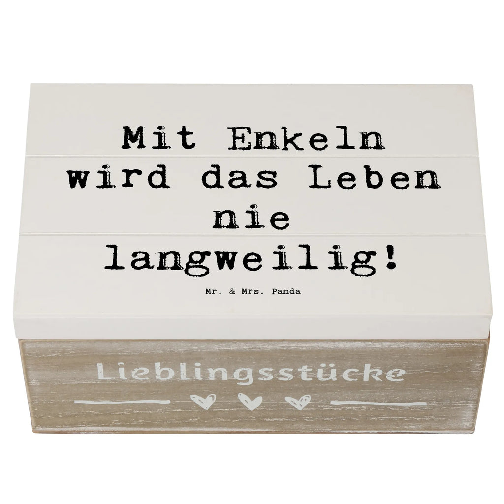Holzkiste Spruch Enkelkinder Abenteuer Erinnerungskiste, Dekokiste, Schatulle, Aufbewahrungsbox, Geschenkdose, XXL, Truhe, Geschenkbox, Holzkiste, Erinnerungsbox, Schatzkiste, Kiste, Familie, Vatertag, Muttertag, Bruder, Schwester, Mama, Papa, Oma, Opa