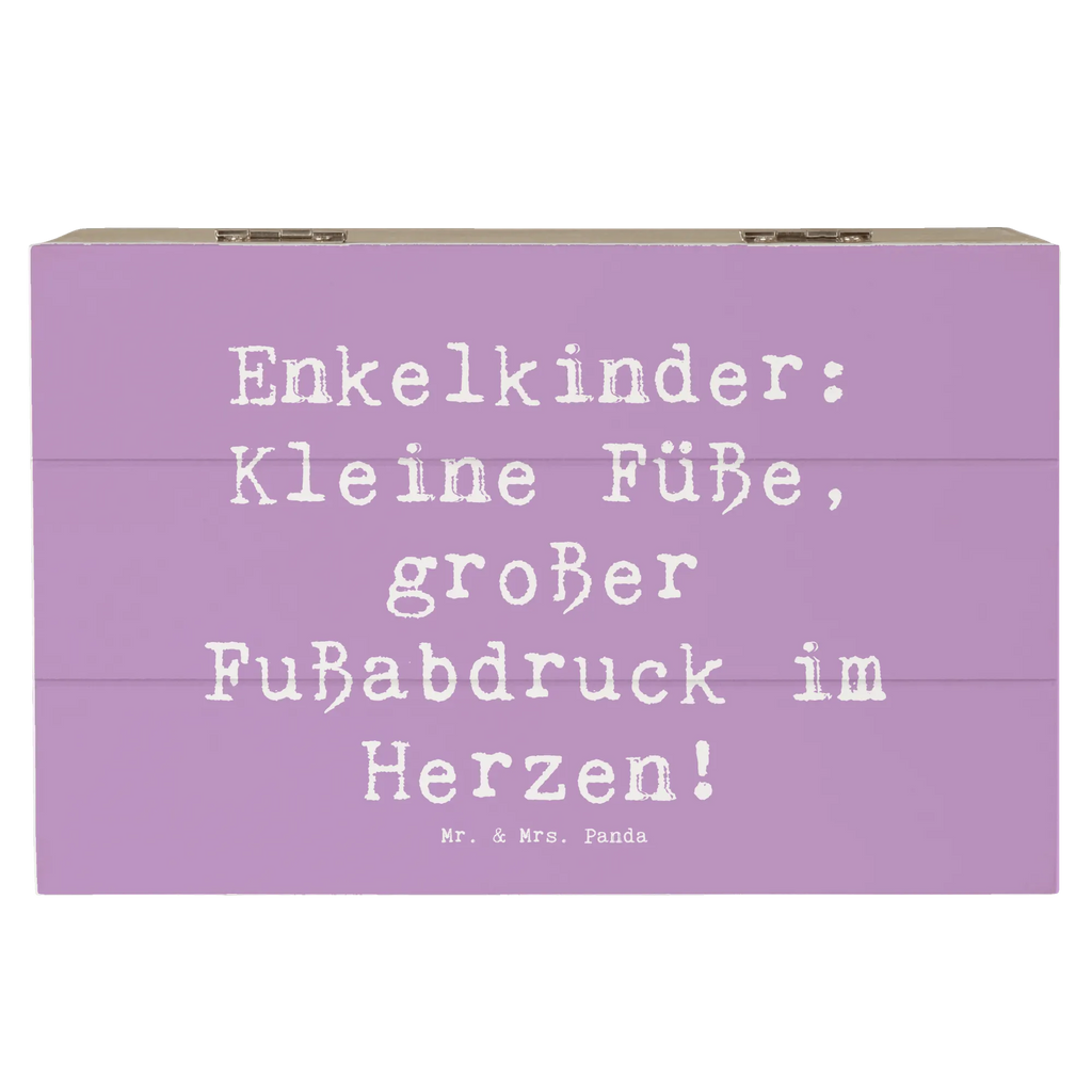 Holzkiste Spruch Enkelkinder Fußabdruck Dekokiste, Truhe, Erinnerungsbox, Geschenkbox, Kiste, Geschenkdose, Schatulle, Aufbewahrungsbox, XXL, Schatzkiste, Erinnerungskiste, Holzkiste, Familie, Vatertag, Muttertag, Bruder, Schwester, Mama, Papa, Oma, Opa