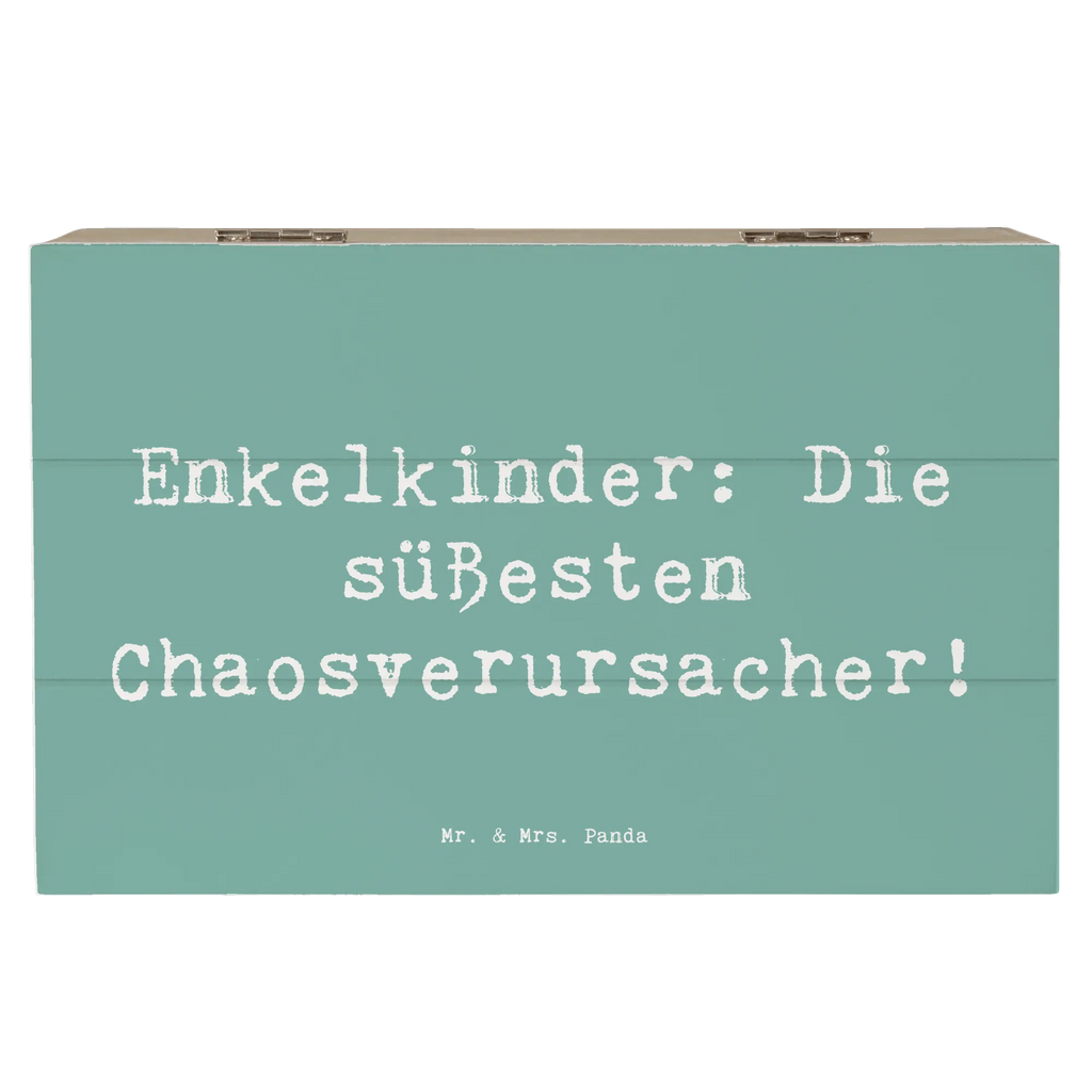 Wooden chest Saying Enkelkinder: Die süßesten Chaosverursacher! Schatulle, Schatzkiste, Holzkiste, Kiste, Geschenkdose, Dekokiste, Aufbewahrungsbox, Erinnerungskiste, Geschenkbox, XXL, Truhe, Erinnerungsbox, Familie, Vatertag, Muttertag, Bruder, Schwester, Mama, Papa, Oma, Opa