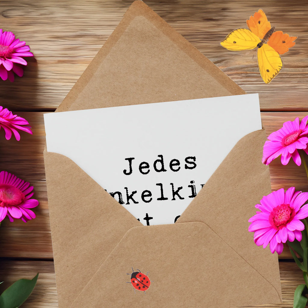 Deluxe Card Saying Jedes Enkelkind ist ein Meisterwerk! Geburtstagskarte, Klappkarte, Hochzeitskarte, Glückwunschkarte, Karte, Hochwertige Klappkarte, Einladungskarte, Grußkarte, Hochwertige Grußkarte, Familie, Vatertag, Muttertag, Bruder, Schwester, Mama, Papa, Oma, Opa